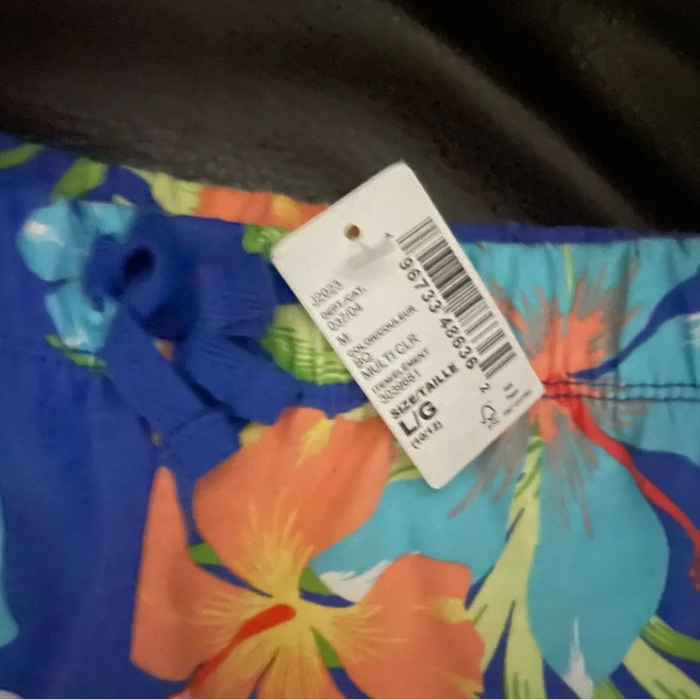 The Children's Place Blue Floral Athletic Shorts